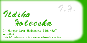 ildiko holecska business card